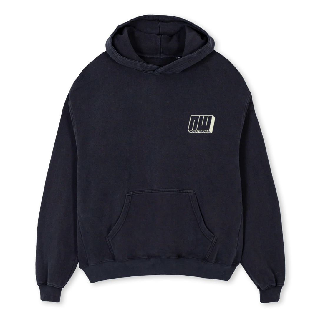 NWHOODDARK Vintage Black Oversized Hoodie.