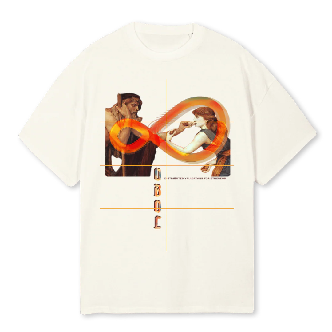 OBOLCHARON Cream Oversized Tee.