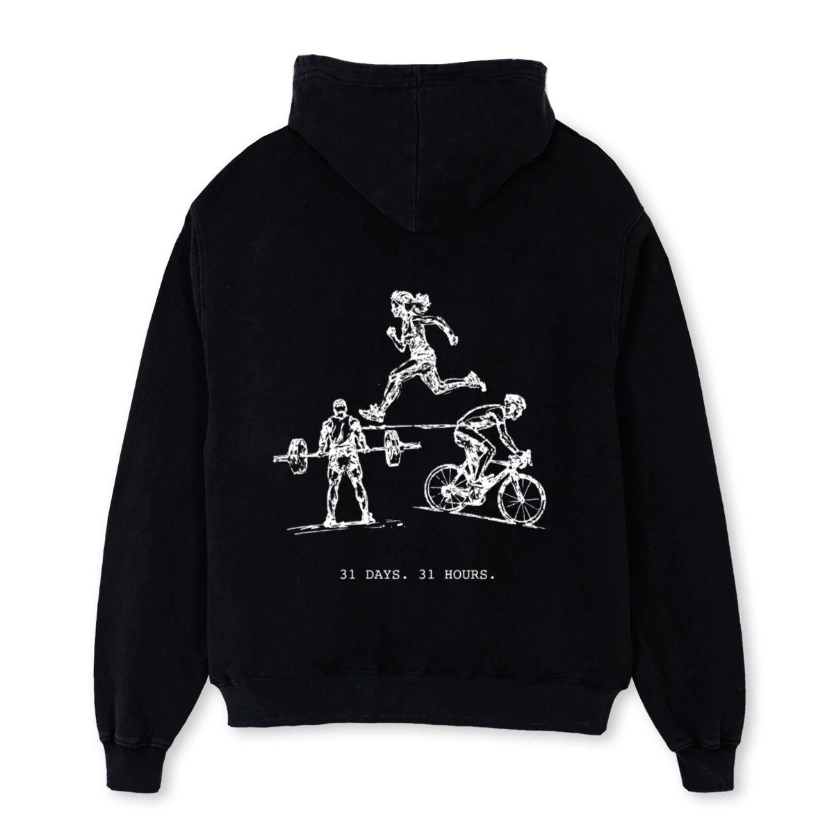 OCTCOLLABONE Black Oversized Hoodie. - Image 2