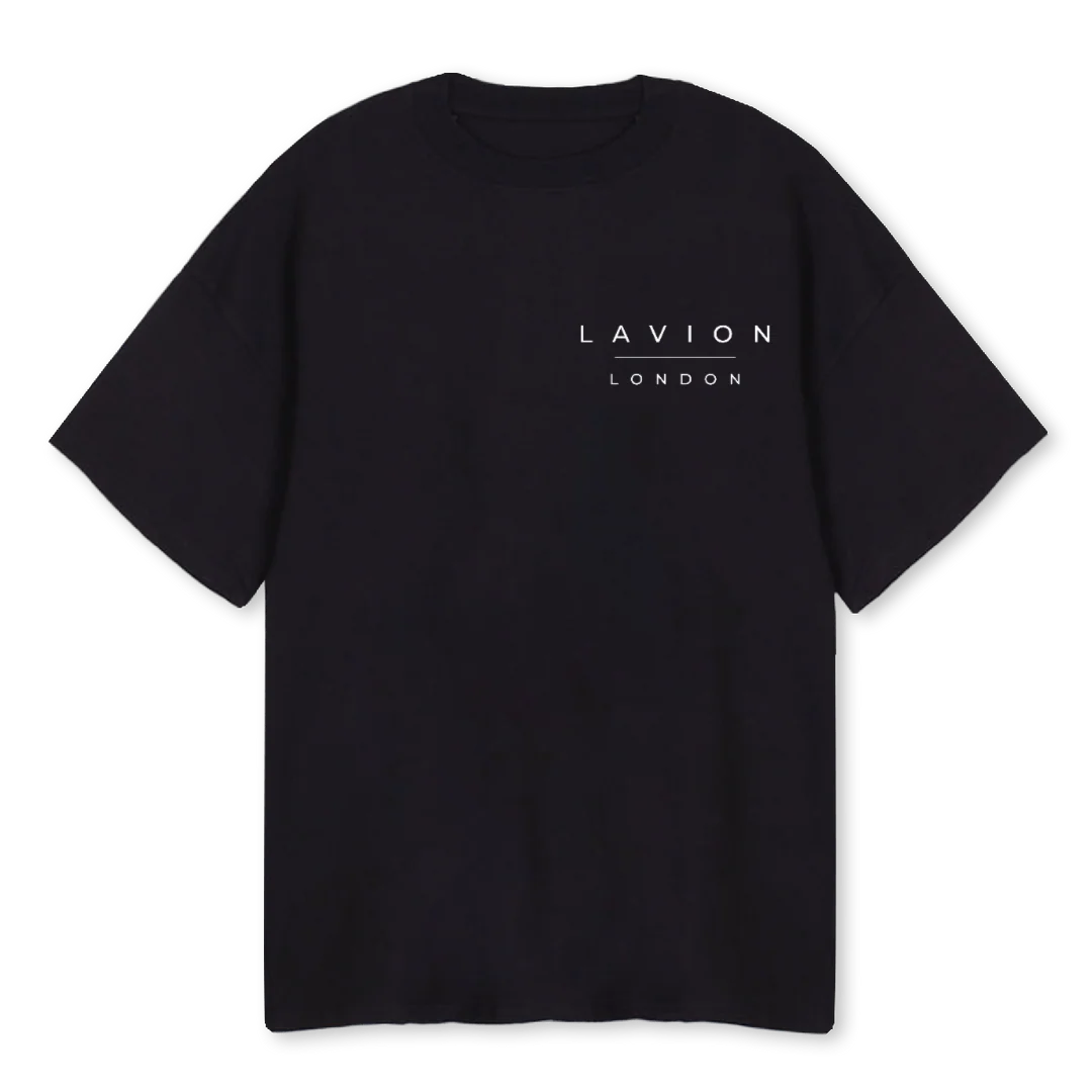 OGBLKWHTFRNTBK Black Oversized Tee.