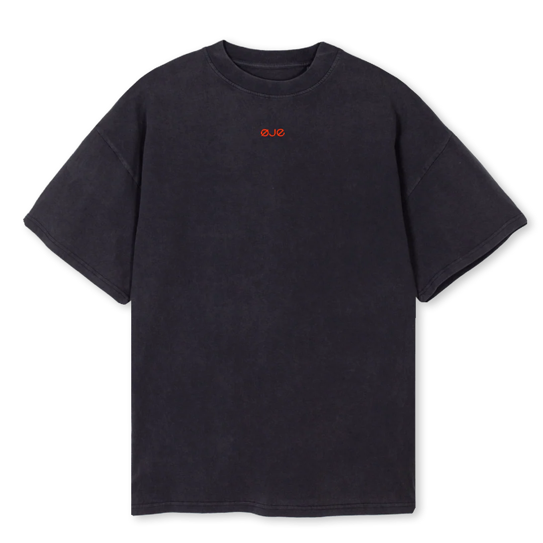 OJEBLACKSENCIRITY Vintage Black Oversized Tee.
