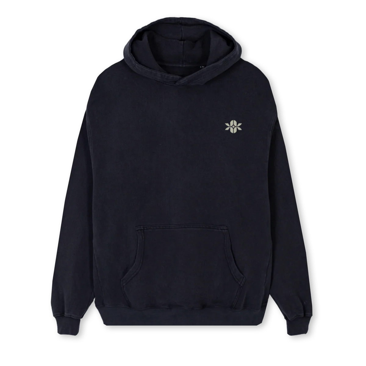 OKVNGOEMGREEN Vintage Black Regular Hoodie.