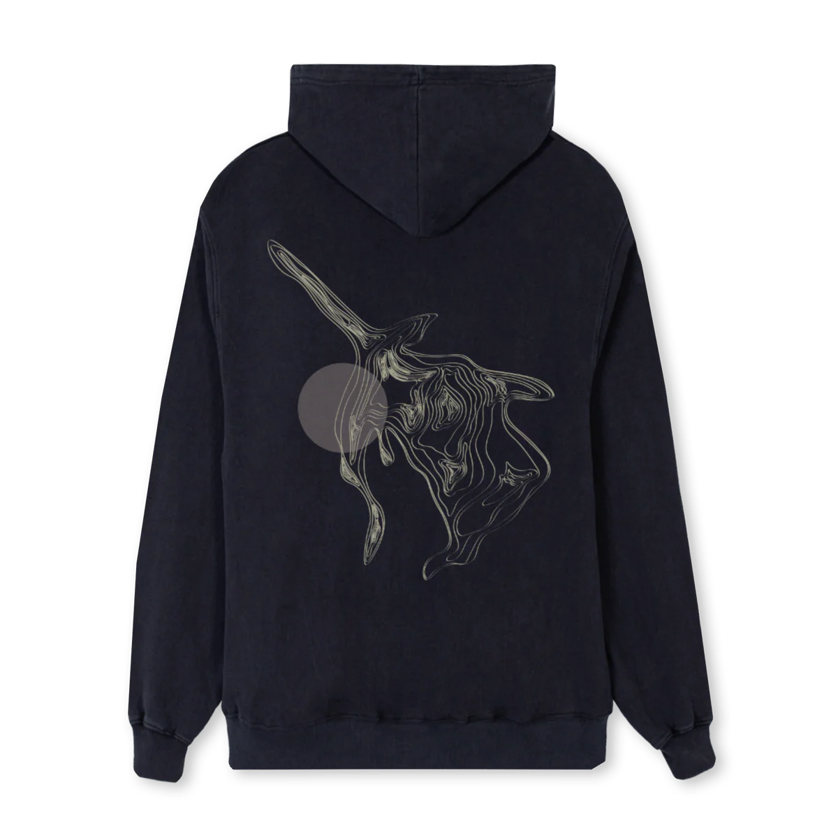 OKVNGOEMGREEN Vintage Black Regular Hoodie. - Image 2