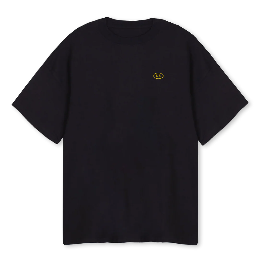 OLIVEYOU_OT Black Oversized Tee.