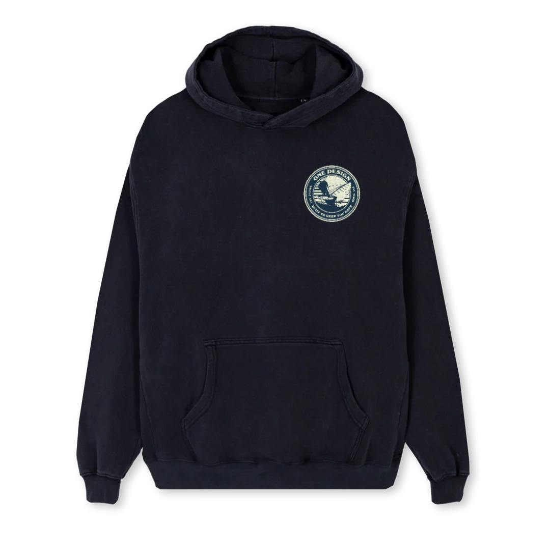 ONEDESIGNBLACKHOODIE Vintage Black Regular Hoodie.