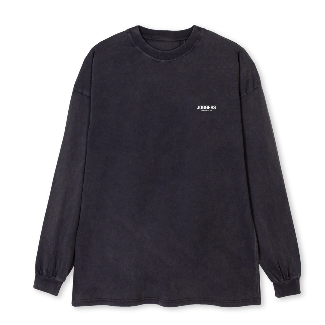 ONEMILE Vintage Black Oversized LS Tee.