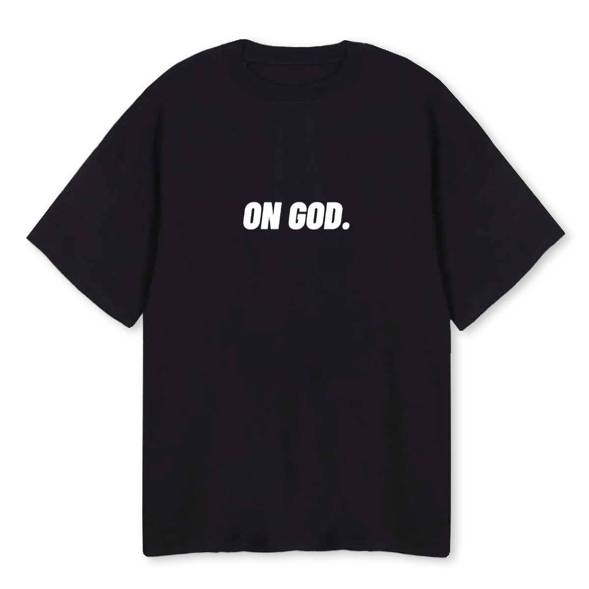 ONGODTEE Black Oversized Tee.