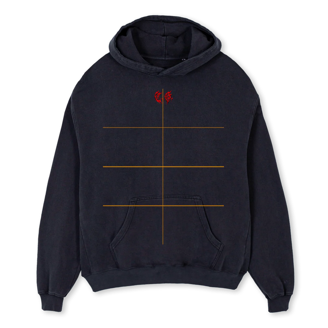 ONLY YOU Vintage Black Oversized Hoodie.