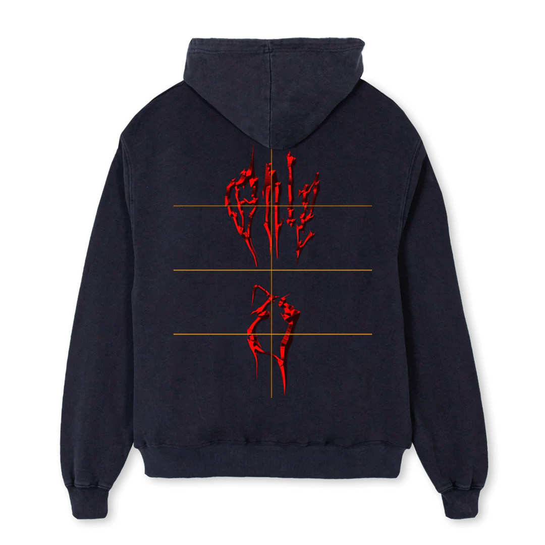 ONLY YOU Vintage Black Oversized Hoodie. - Image 2