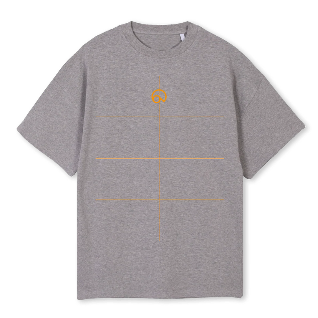 ORANGELOGO Grey Marl Oversized Tee.