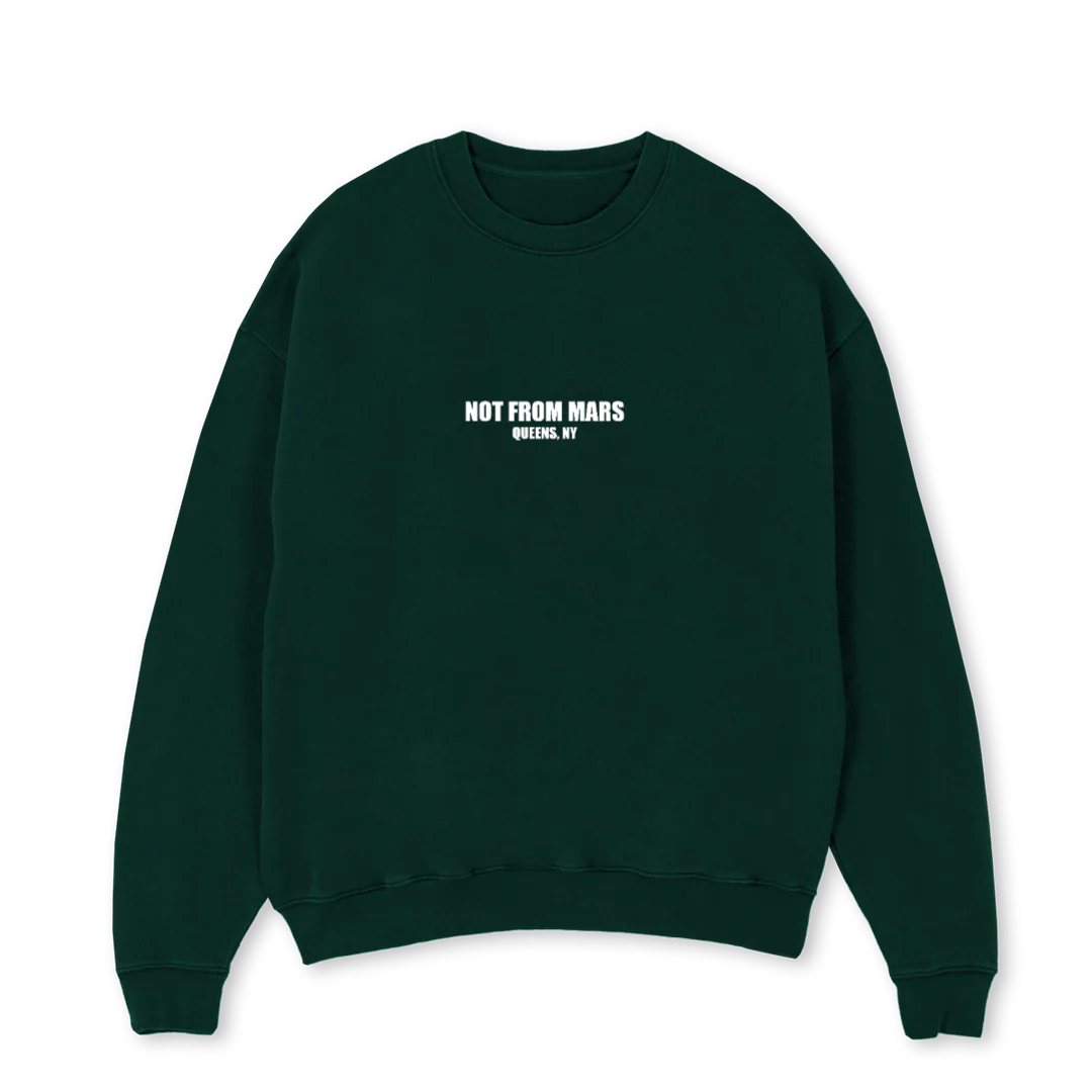 ORIONWILDGREEN Wild Green Oversized Crewneck Sweater.