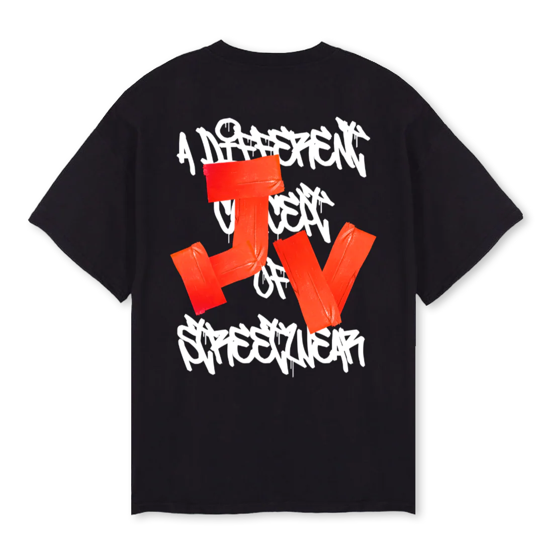 ORNGETAPE Black Oversized Tee. - Image 2