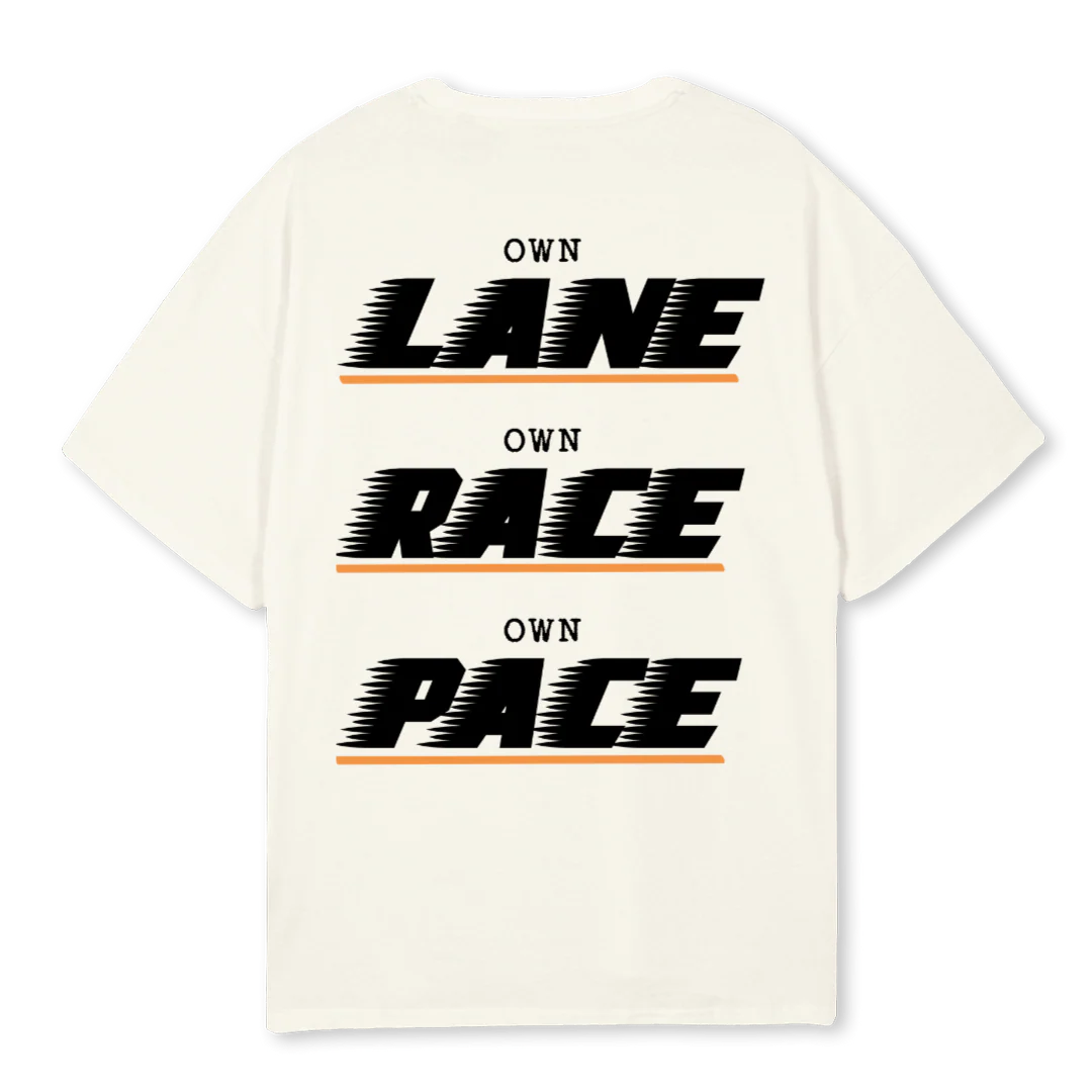 OWNLANEWHITE Cream Oversized Tee. - Image 2