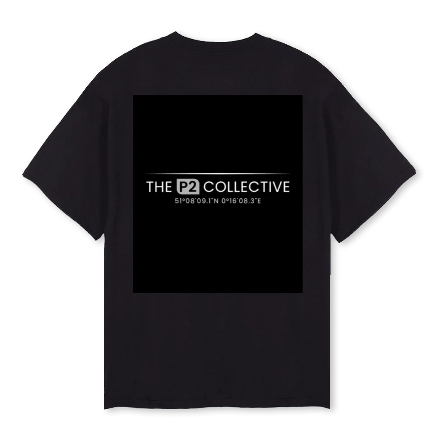 P Black Oversized Tee. - Image 2
