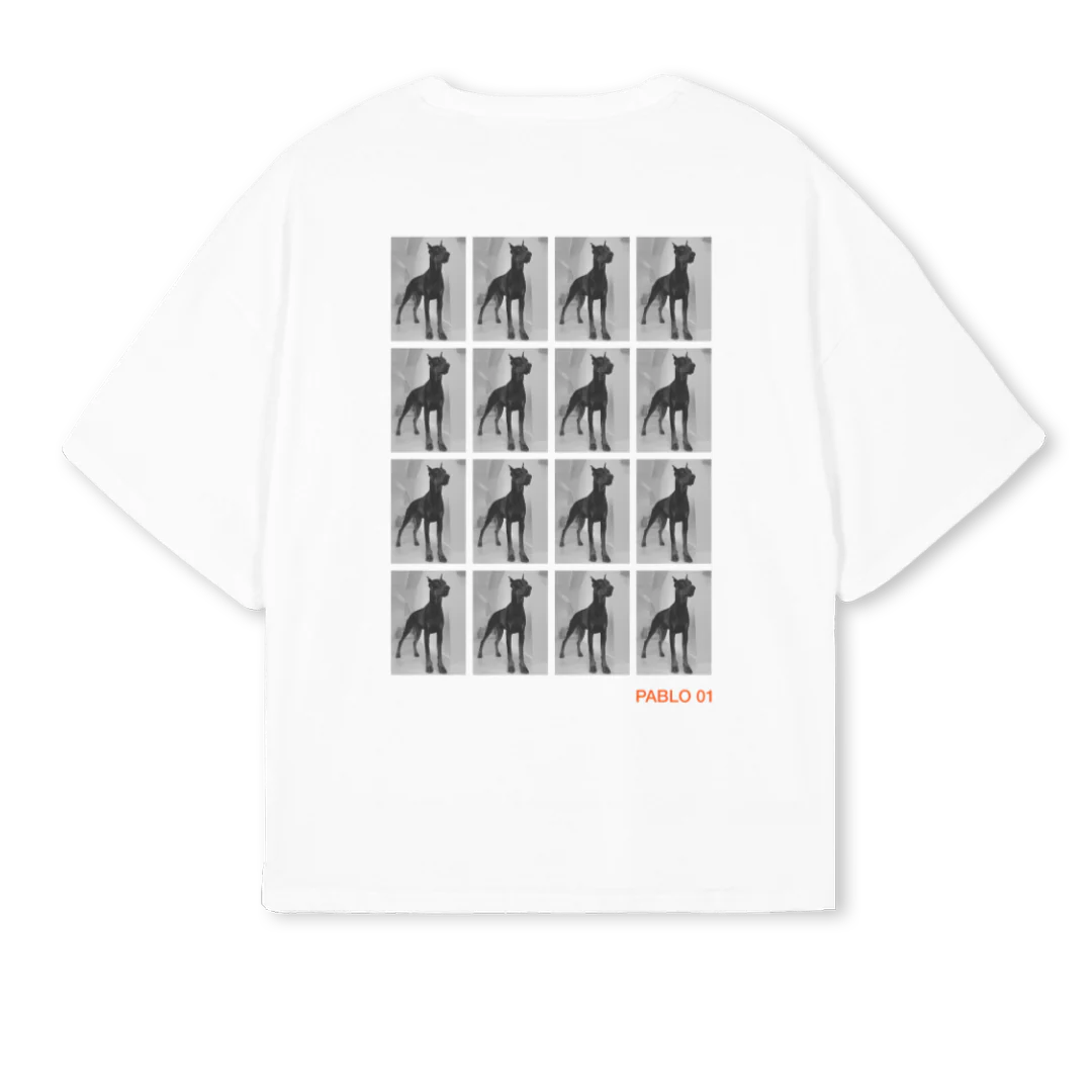 PABLO White Oversized Boxy Tee. - Image 2