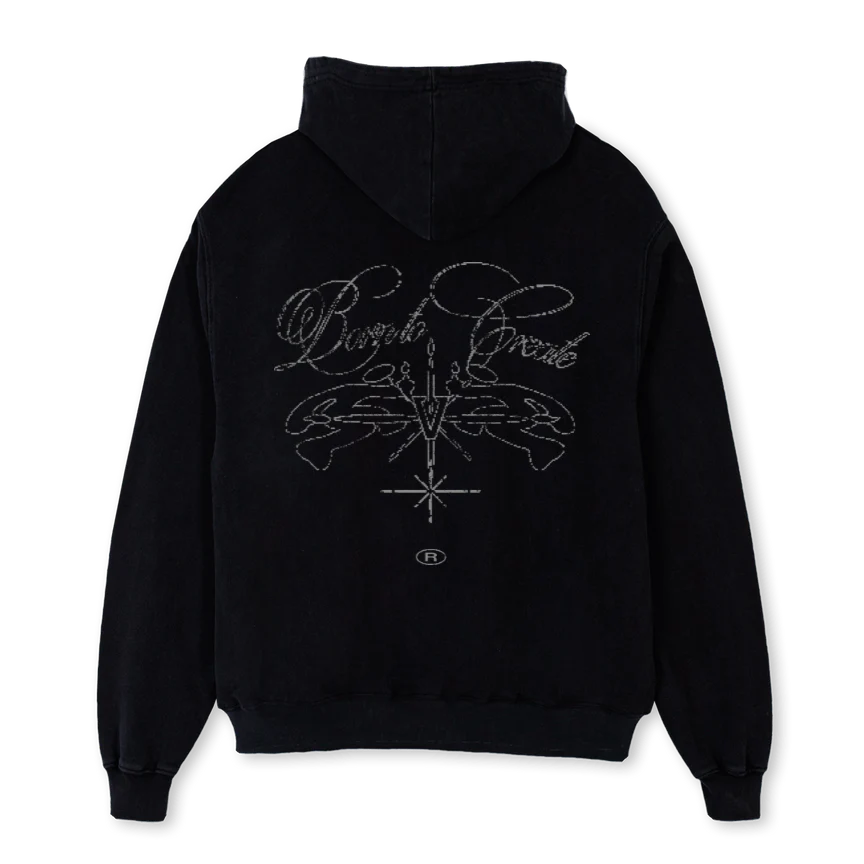 PAINT  Black Oversized Zipped Hoodie. - Image 2