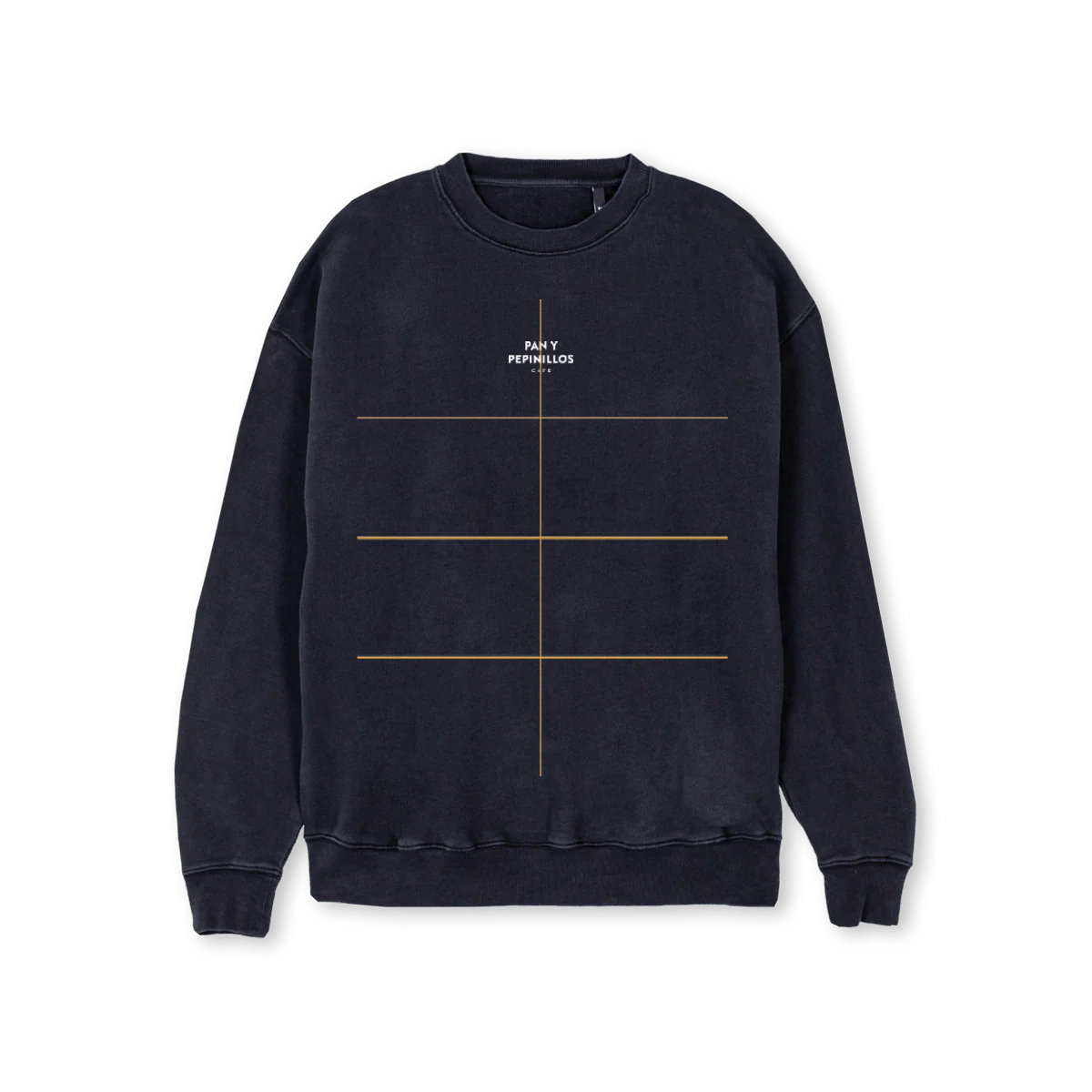 PANPEPINILLOS_2 Vintage Black Regular Crewneck Sweater.