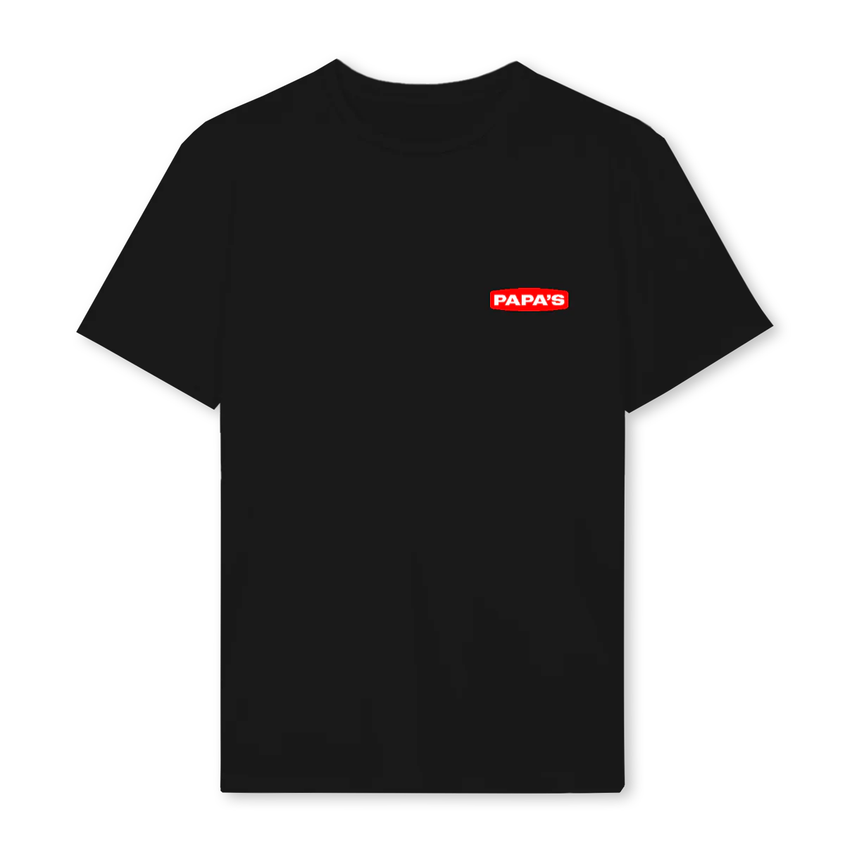 PAPAS RED DOT Black Regular Tee.