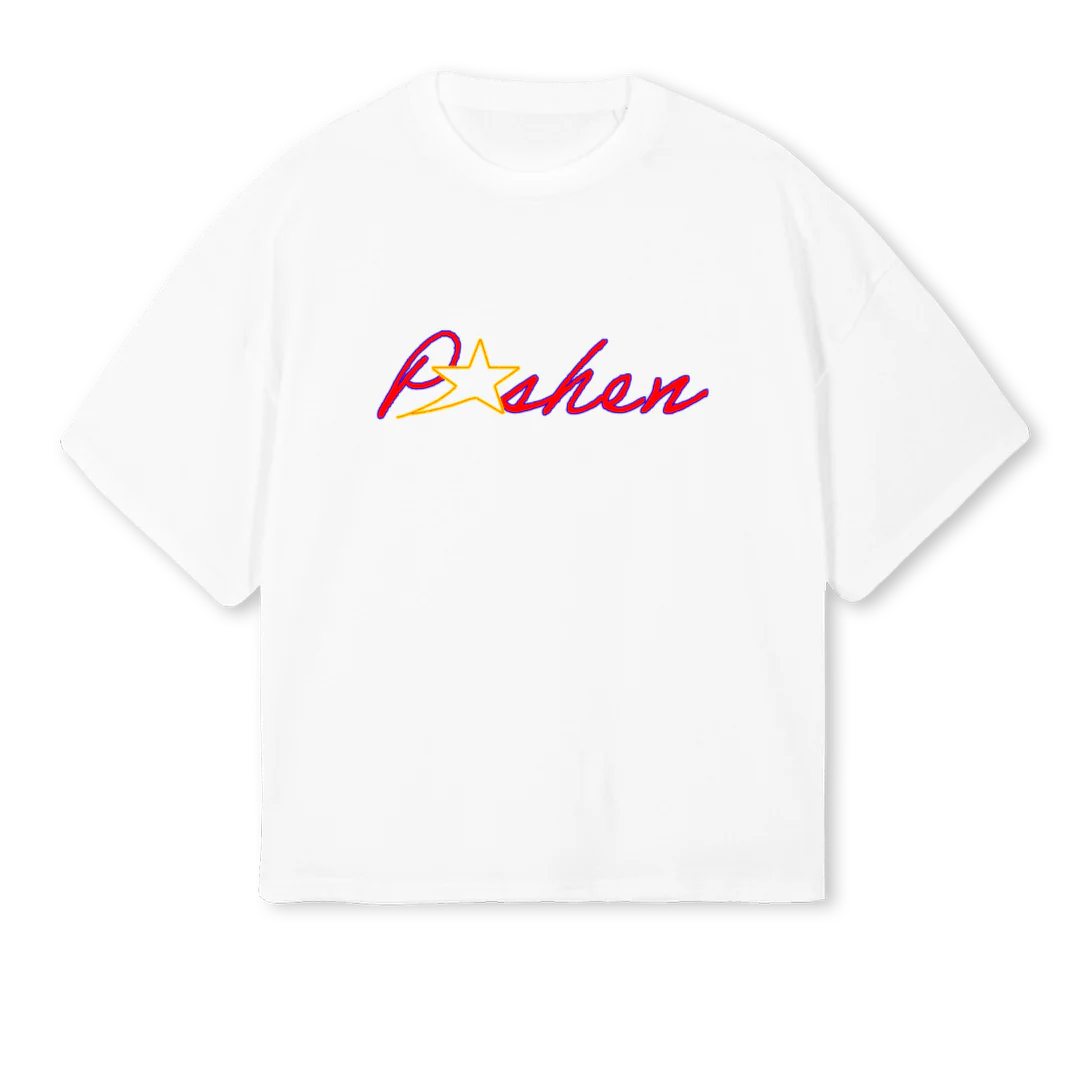 PASHEN_W White Oversized Boxy Tee.