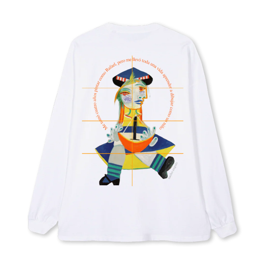 PICASSIN White Oversized LS Tee. - Image 2
