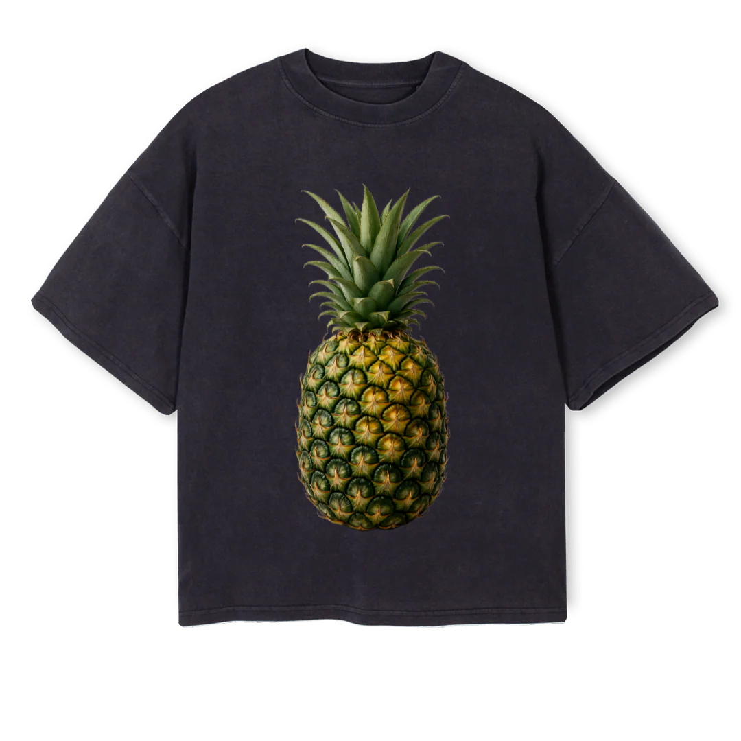 PINEAPPLE Vintage Black Oversized Boxy Tee.