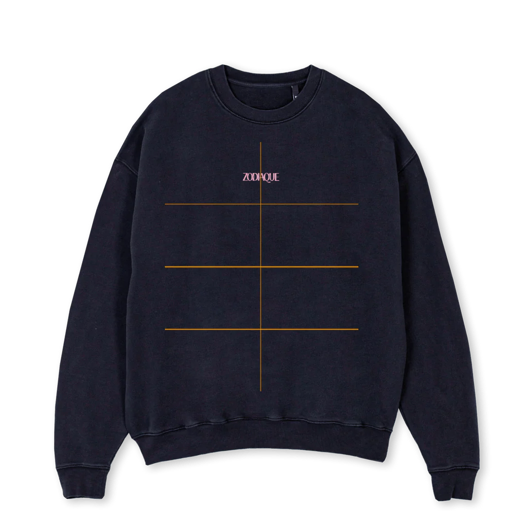 PINKBLACK Vintage Black Oversized Crewneck Sweater.