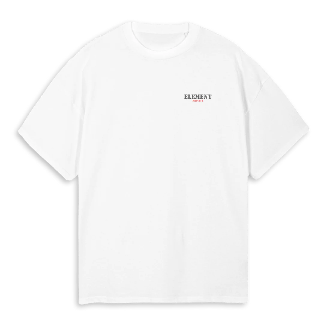PLA WT ELEMENT White Oversized Tee.