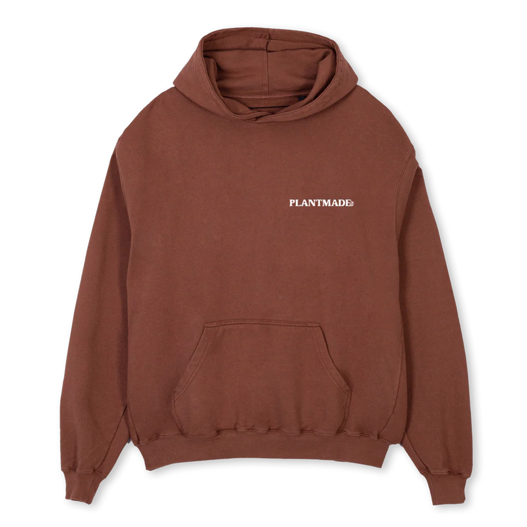 PLANTMADE HOODIE Vintage Brown Oversized Hoodie.