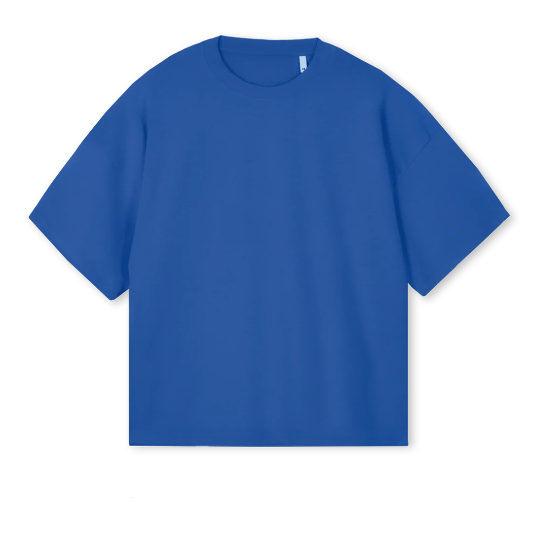 PNK SCND Cobalt Blue Oversized Boxy Tee.