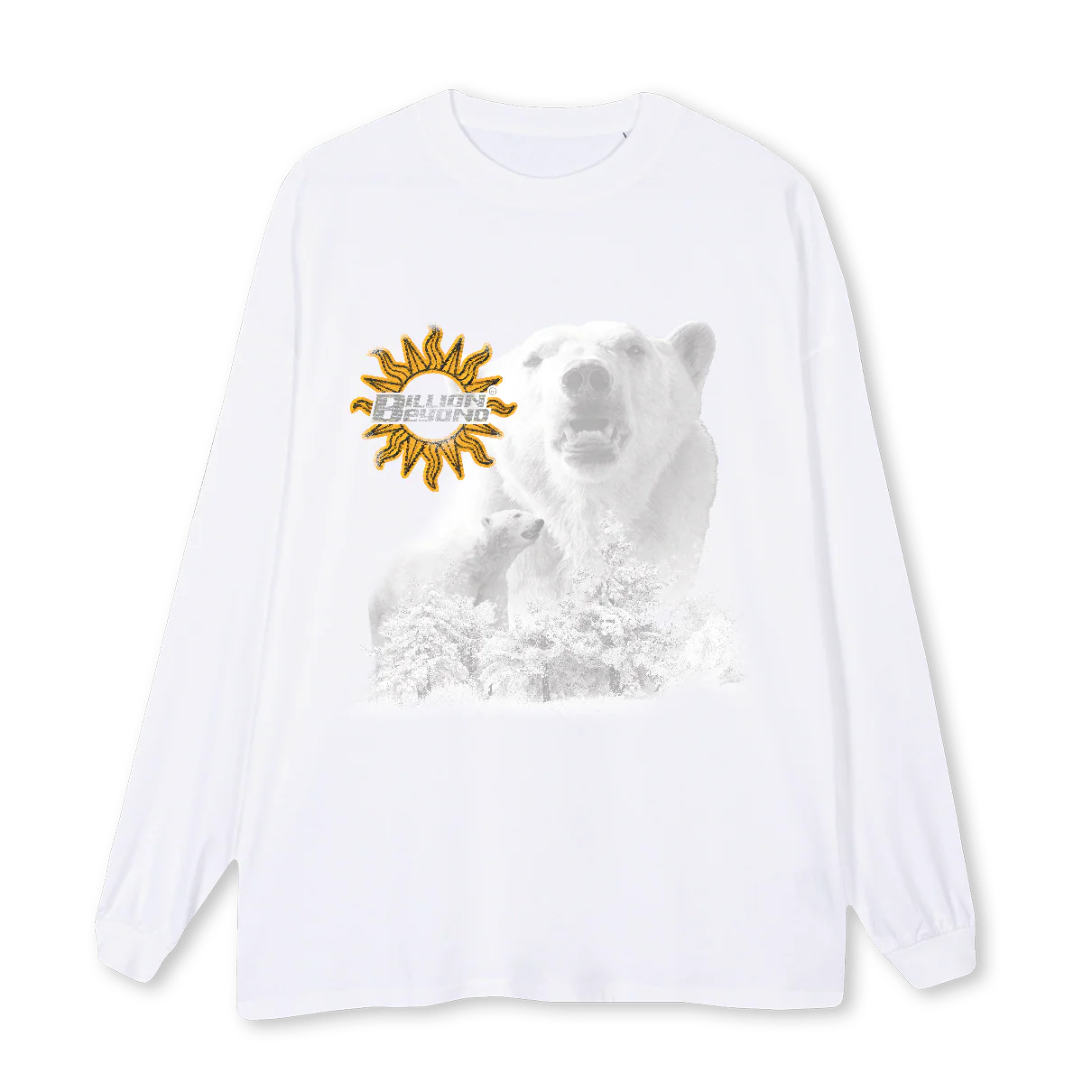POLAR BEAR LS White Oversized LS Tee.