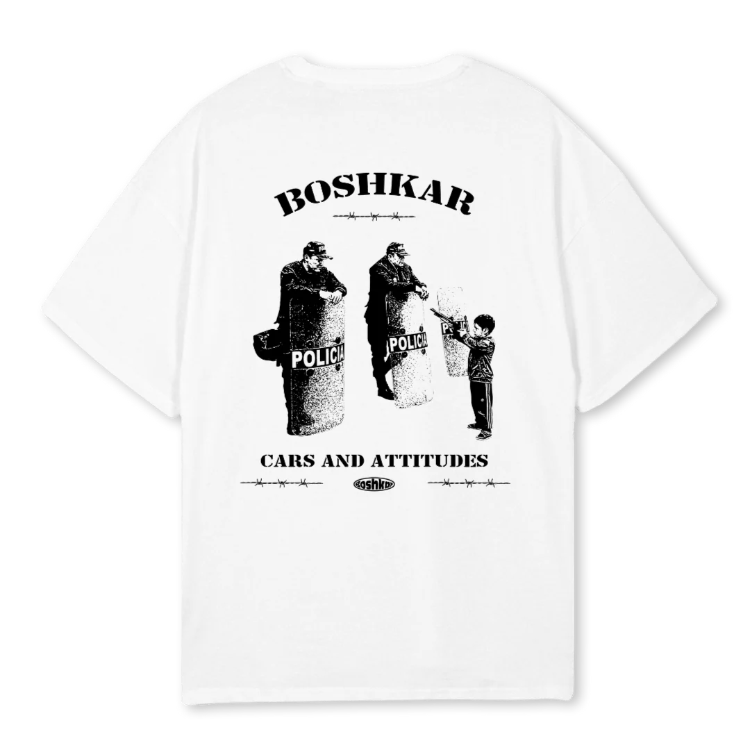 POLICIA TEE White Oversized Tee. - Image 2