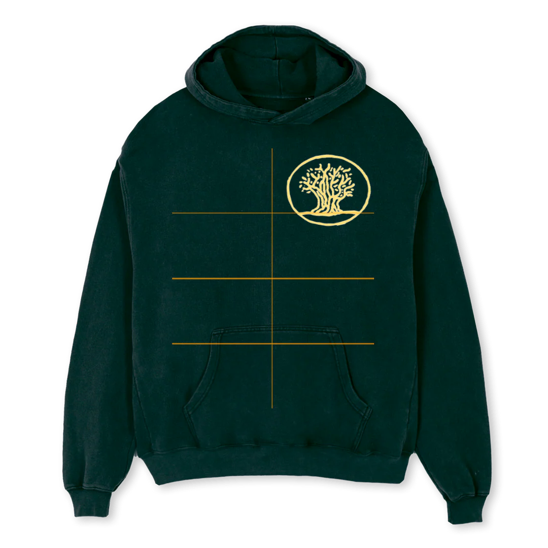 POMONAHOODIEOLIVETRE Wild Green Oversized Hoodie.