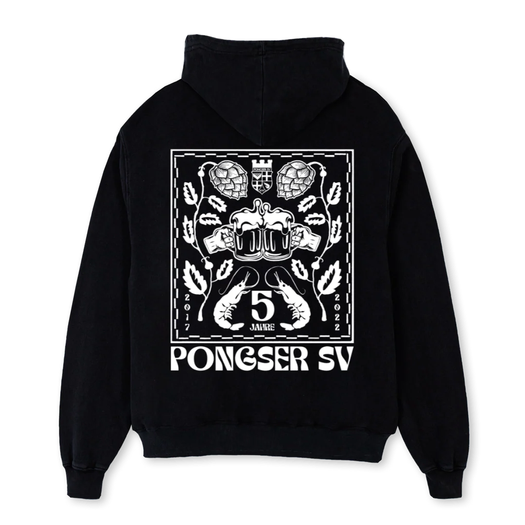 PONGSER SV Black Oversized Hoodie.