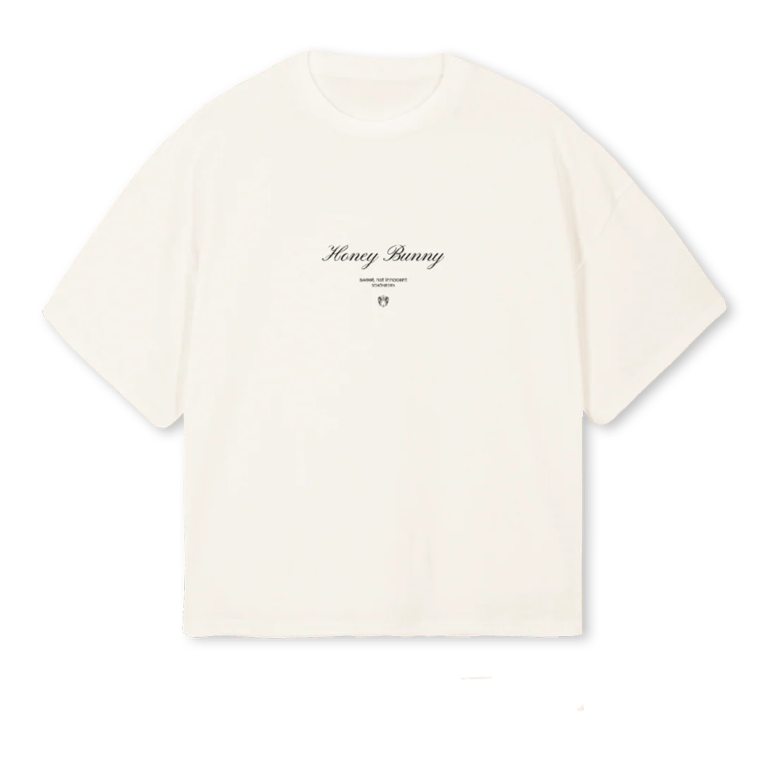 POOLSIDE Vintage White Oversized Boxy Tee.