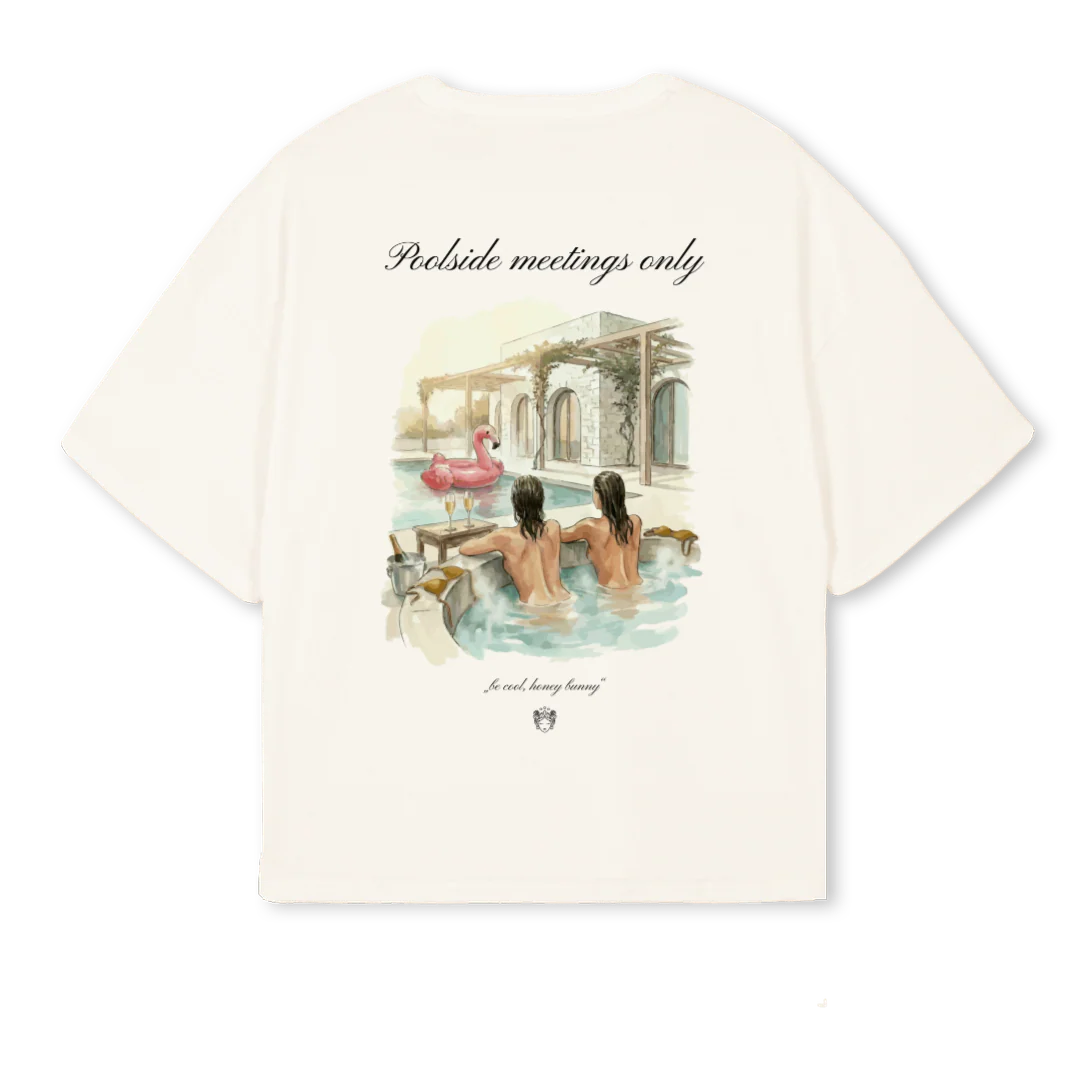 POOLSIDE Vintage White Oversized Boxy Tee. - Image 2