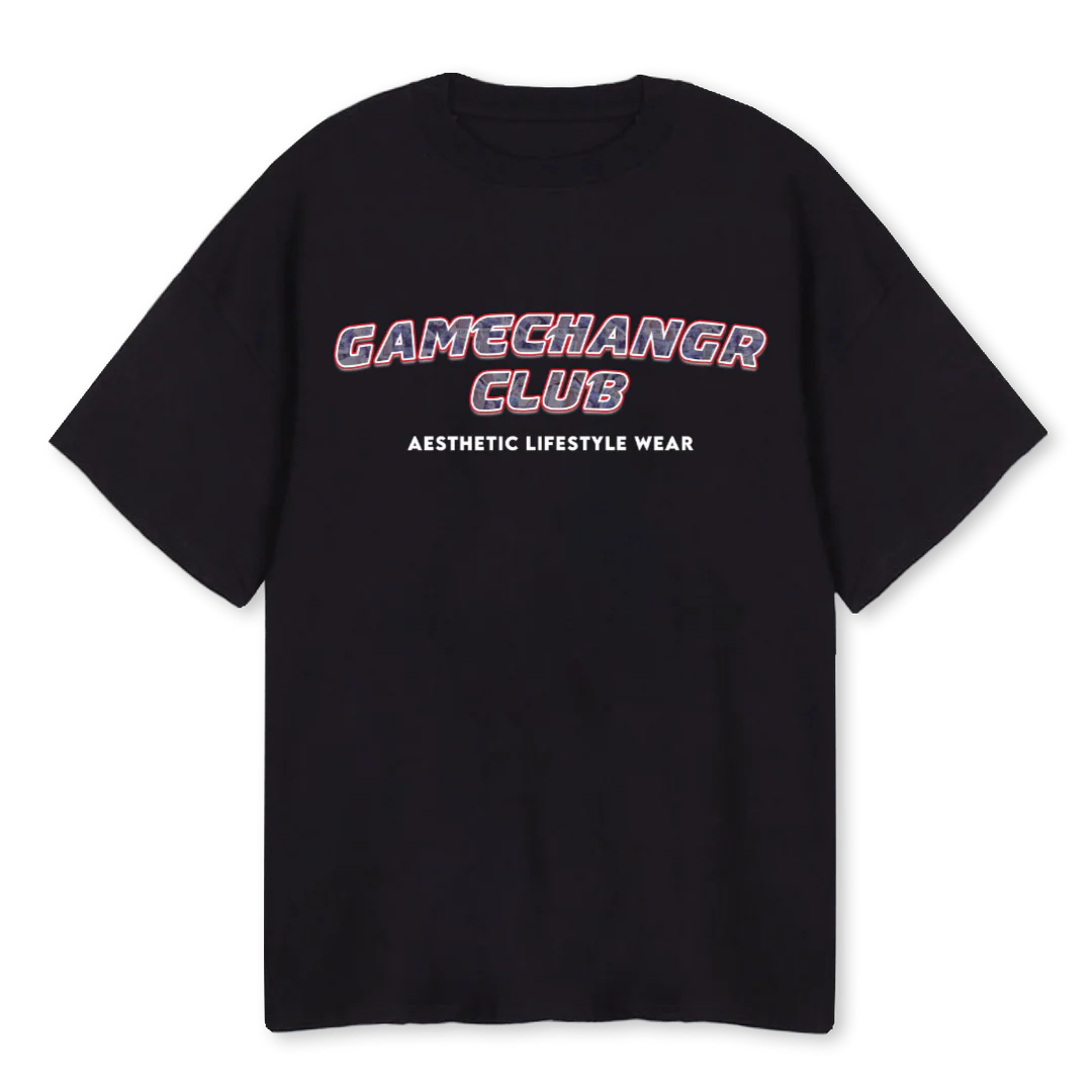 POUNDTEE Black Oversized Tee.