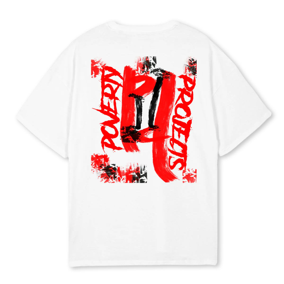 POVERTY PROJECTS 4 White Oversized Tee. - Image 2