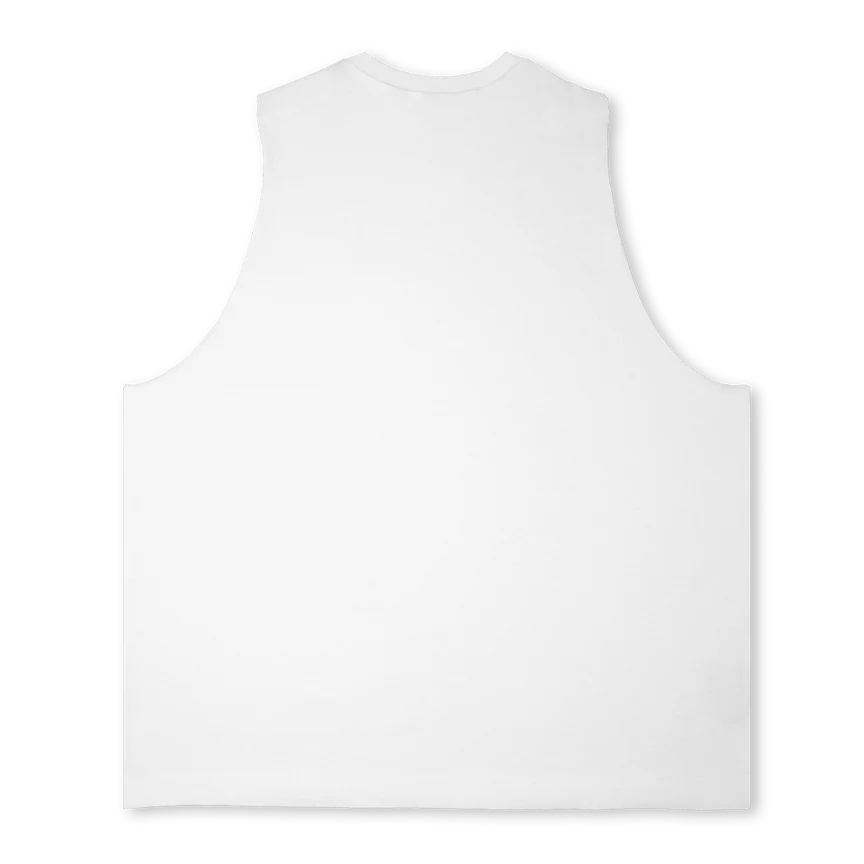 POWGREENYELLOWBLACK Bright white Oversized Vest. - Image 2