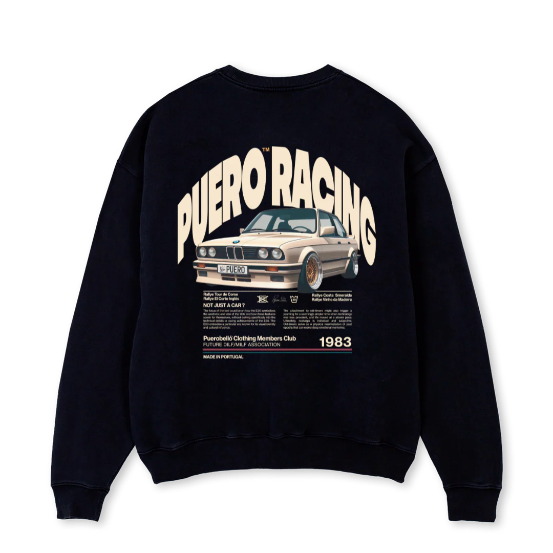 PRCENO Black Oversized Crewneck Sweater. - Image 2