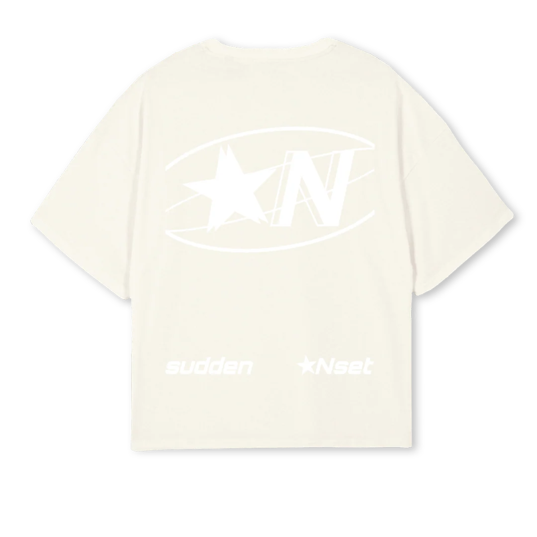 PRIMERD Cream Oversized Boxy Tee. - Image 2