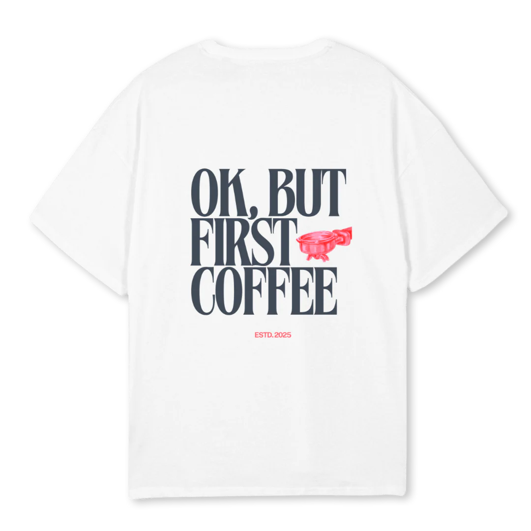 PRIMERO COFEE White Oversized Tee. - Image 2