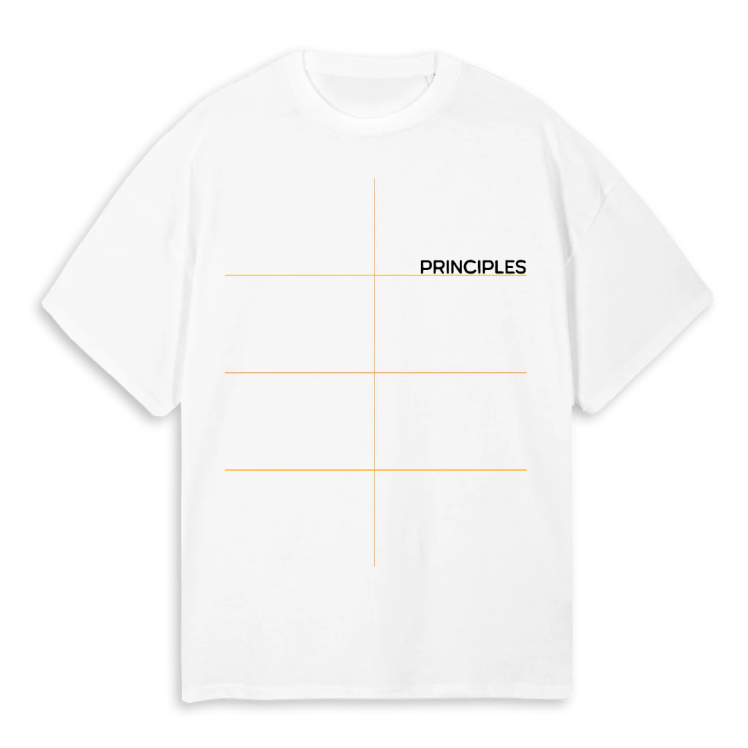 PRINCIPLES2 White Oversized Tee.