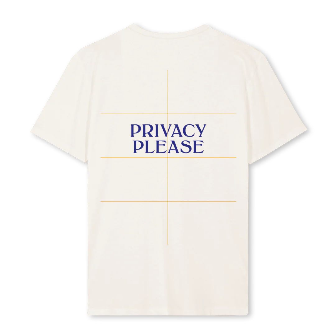 PRIVACY PLEASE Vintage White Regular Tee. - Image 2