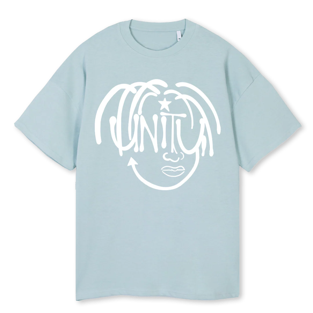 PRIVATE COLLECTION Cold Blue Oversized Tee.