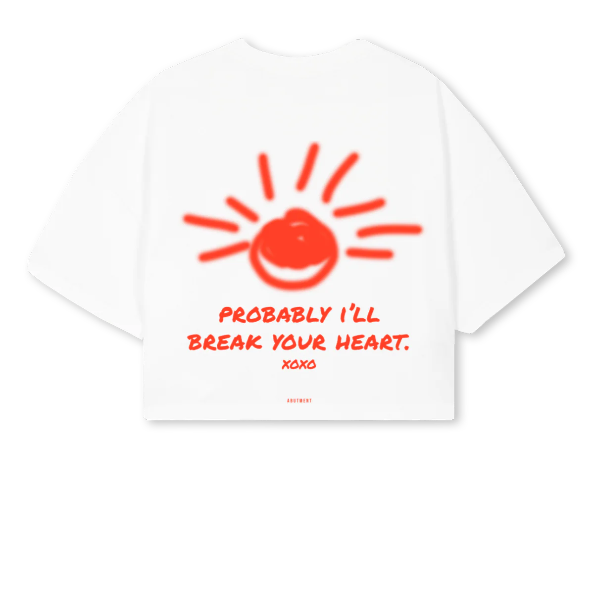PROBABLY  White Cropped Oversized Tee. - Image 2