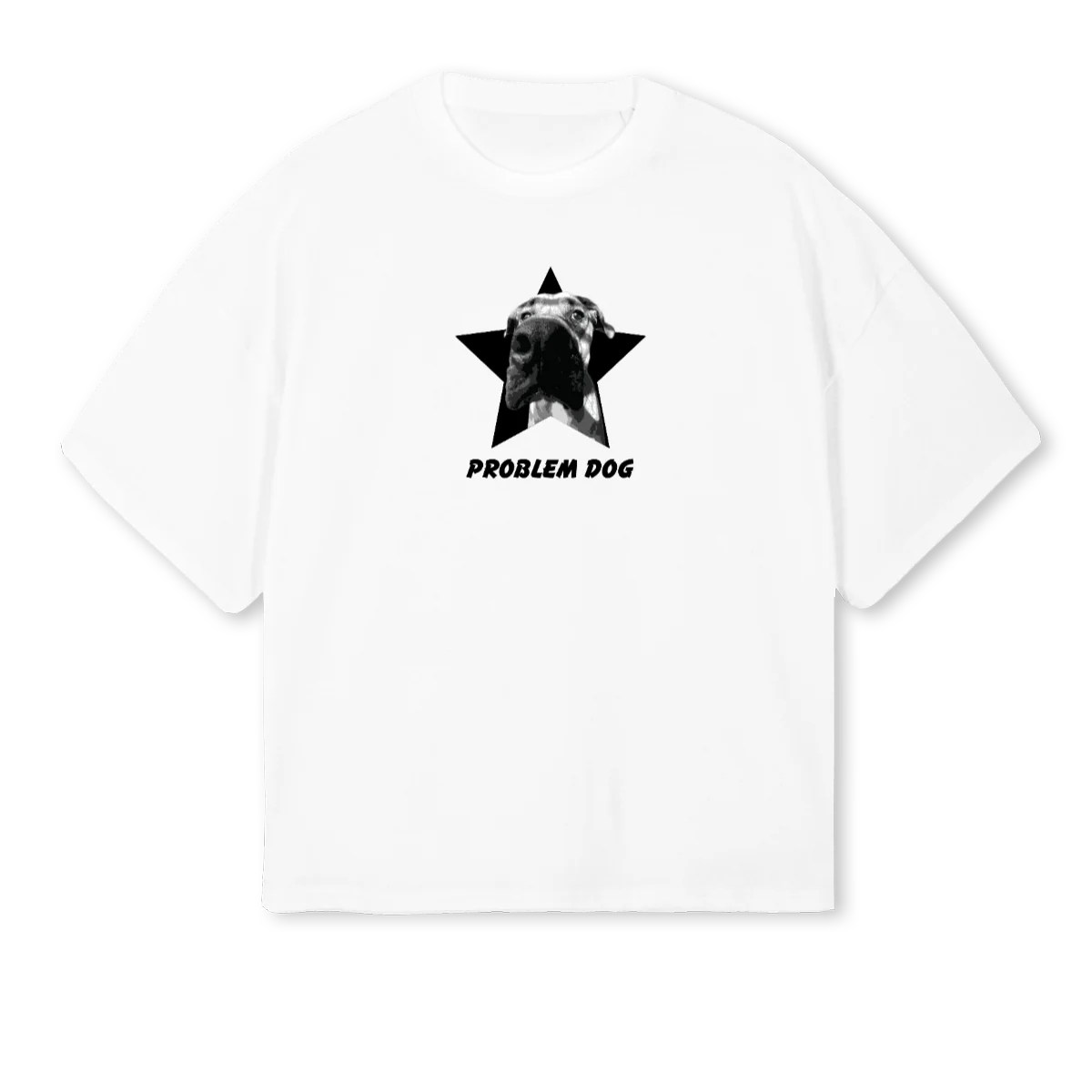 PROBLEM WA White Oversized Boxy Tee.