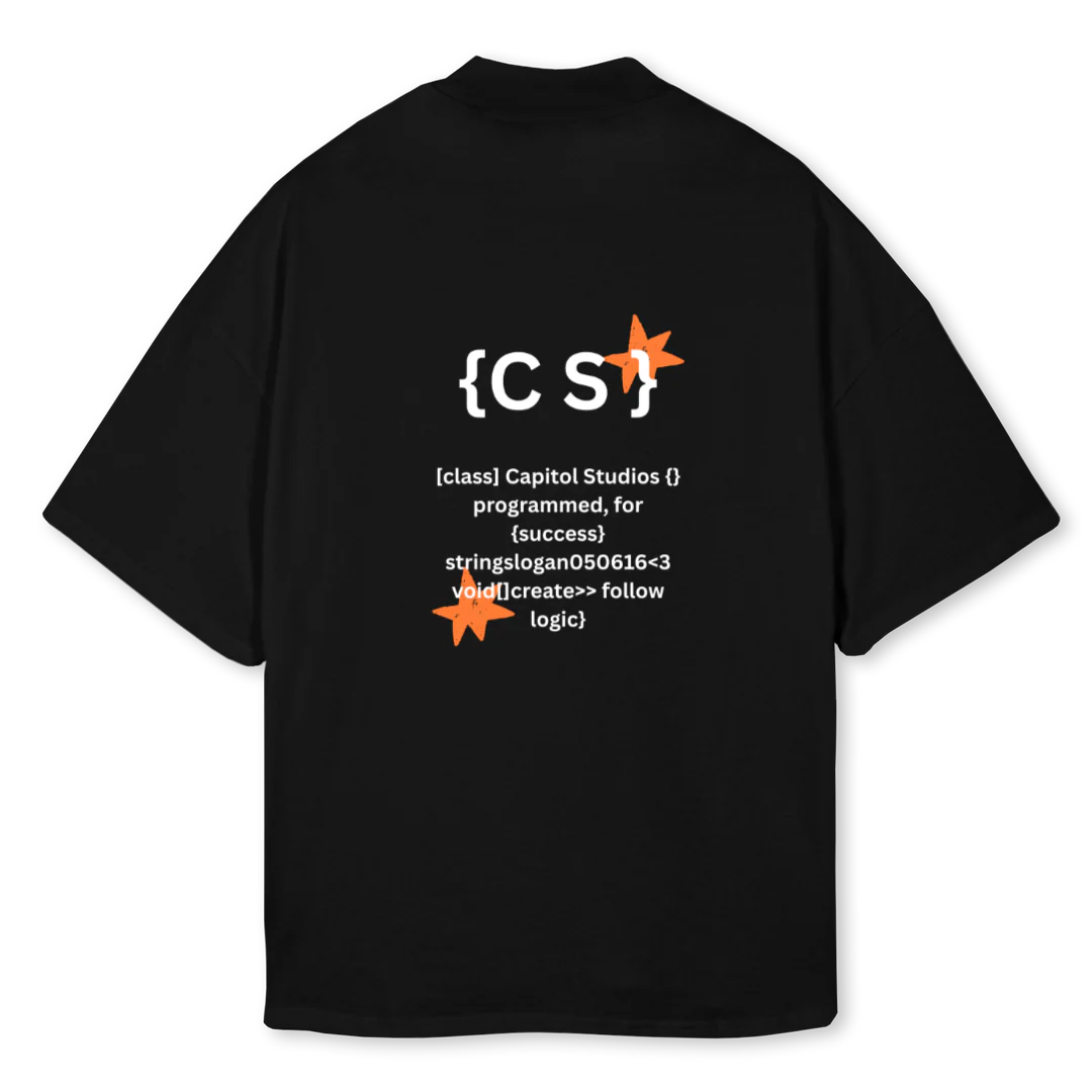 PROGRAM NEGRO Black Oversized Mock Neck Tee. - Image 2