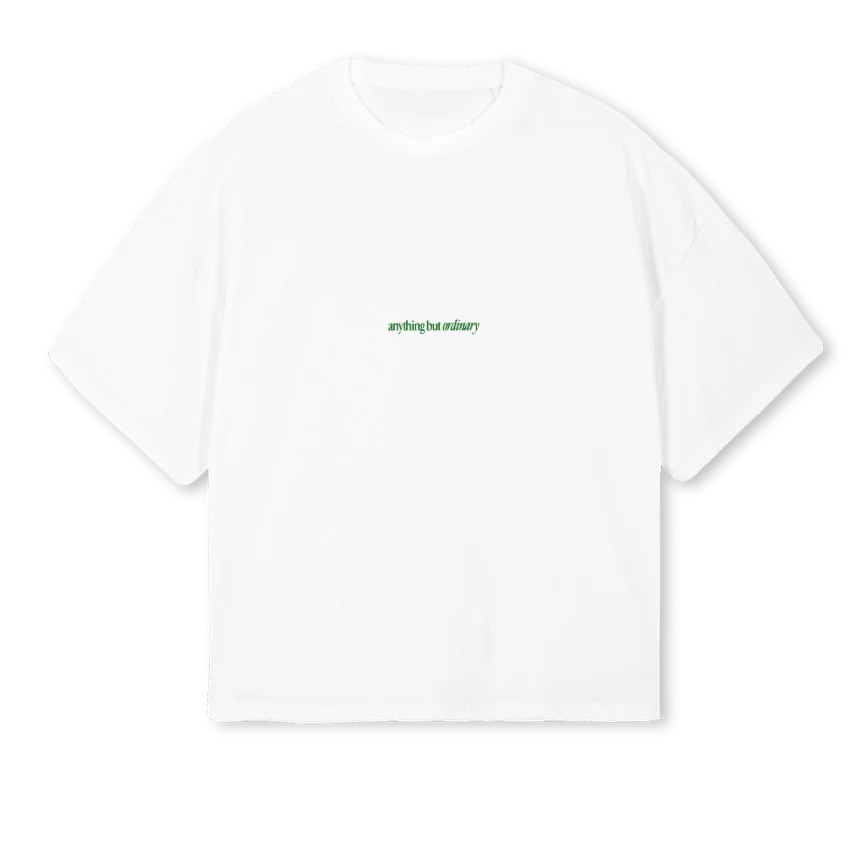 SEAM PEACH_W White Oversized Boxy Tee
