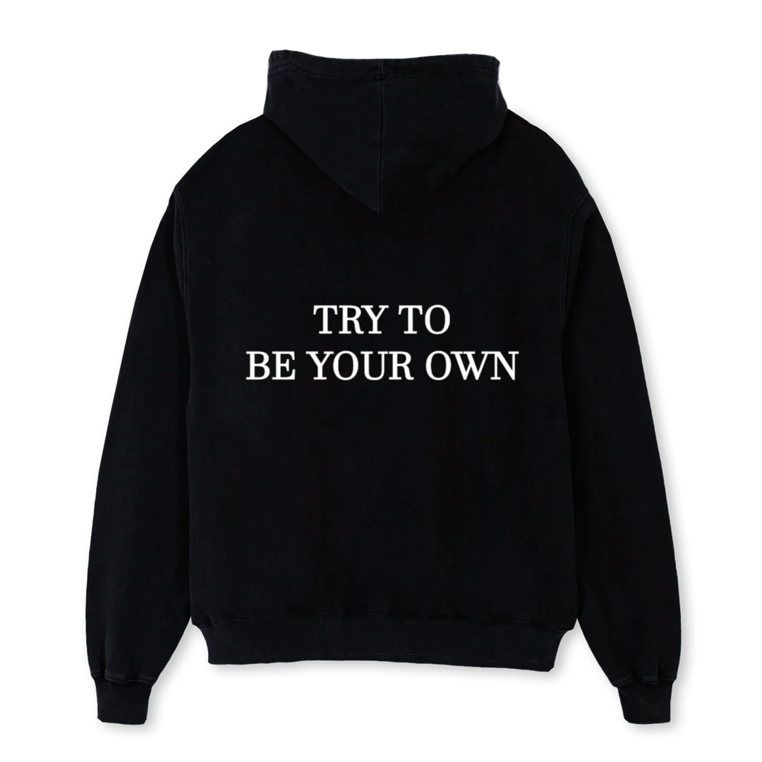 PROPRE PRESENE Black Oversized Hoodie. - Image 2