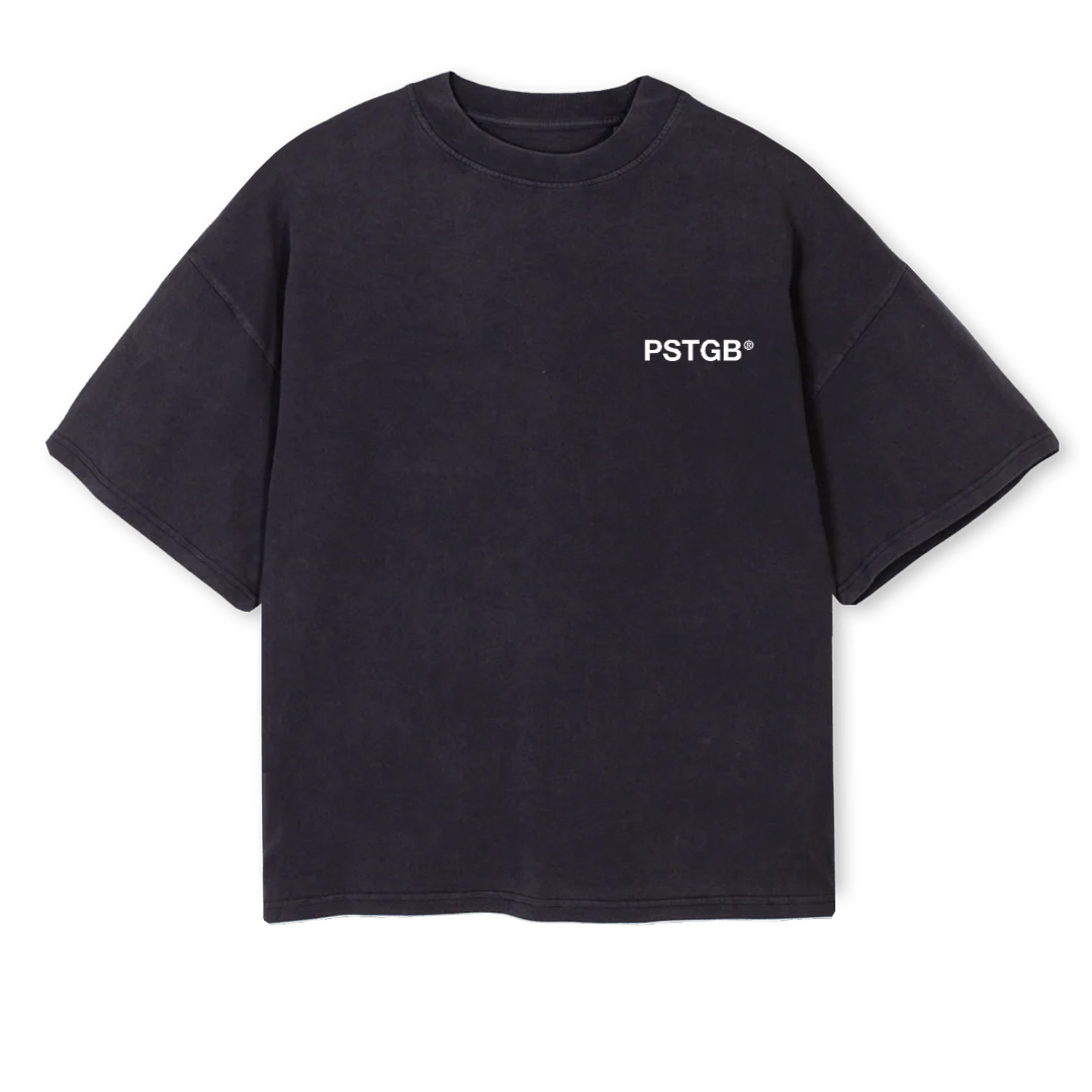 PSTGBBOXYTEEVINTAGE Vintage Black Oversized Boxy Tee.